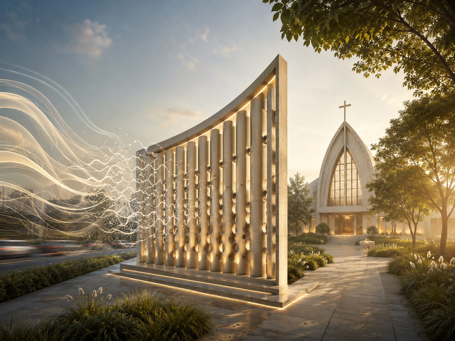 A Design Study of Sonic Crystal Technology as An Iconic Noise Mitigation Barrier in the Environment of Santa Maria Fatima Church in Magelang